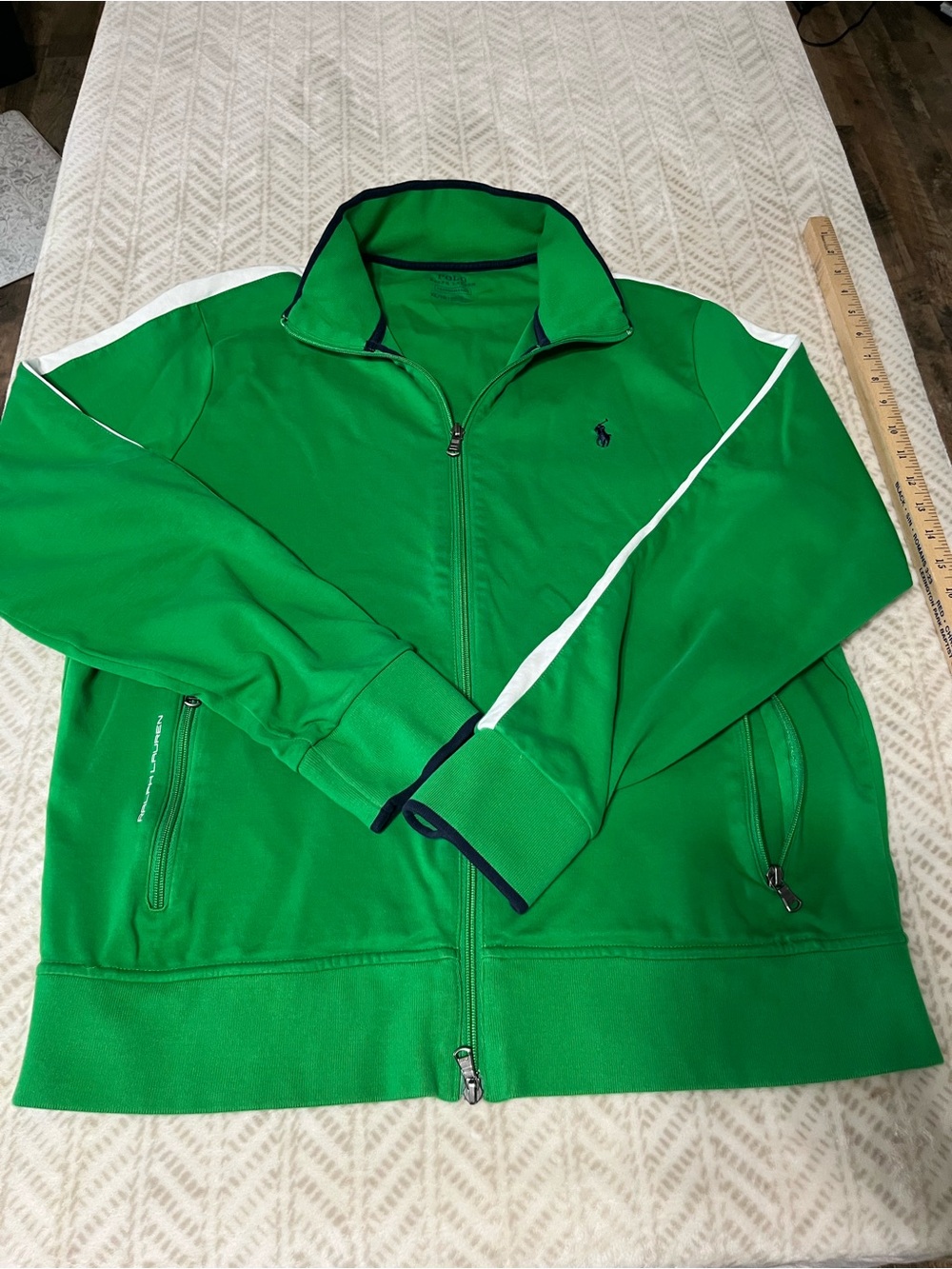 Polo by Ralph Lauren Green Zip-Front Track Jacket XL